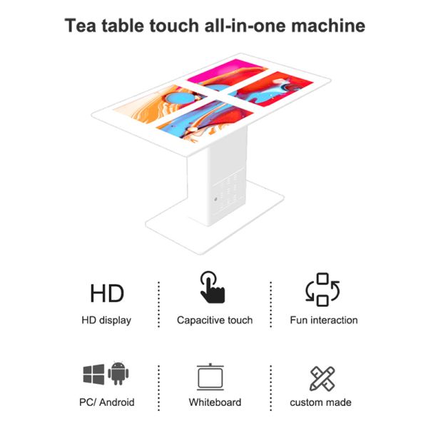 OEM / ODM 21.5 '' Interactive Multi Finger Touch Smart Game Table Kiosk Touch Screen Table For COFFEE GAME