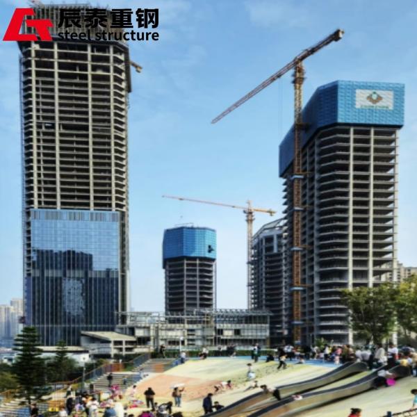 Quality Modern Steel Frame Multi Storey Buildings Customized For Cement Foundation for sale