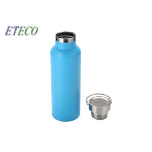 Stainless Steel Personalised Metal Water Bottles Bamboo Wooden Metal Lid