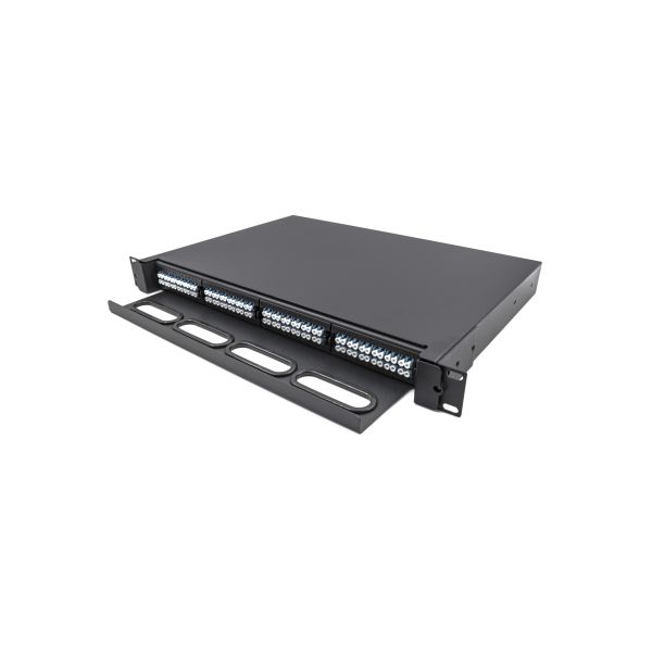 19" 1U 48Port 96 Cores LC Fiber Optic Patch Panel Cabinet For Data Center