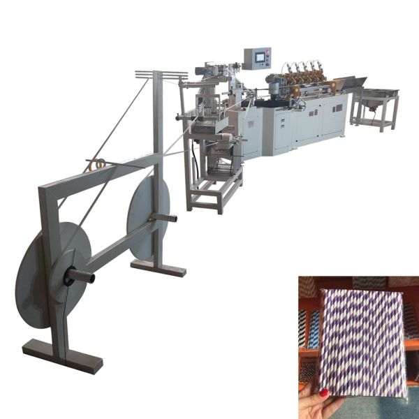 Circular Blade Paper 1.5KW Straw Making Machine , Drinking Straw Making Machine Multi Cutters