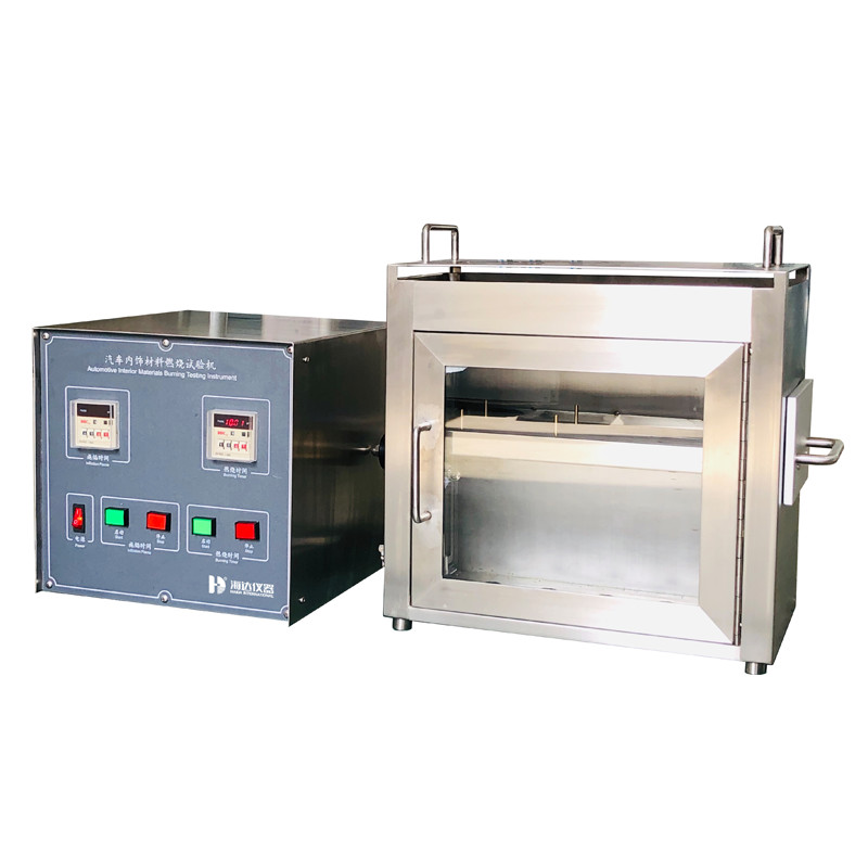 Control Box And Combustion Chamber Included Flammability Testing Equipment For Automotive Interior Materials