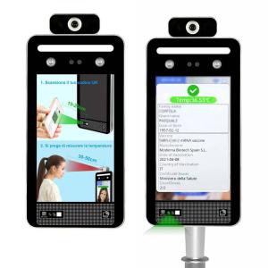 China 8 Inch IPS Qr Barcode Reader Face Temperature Measuring Machine wholesale
