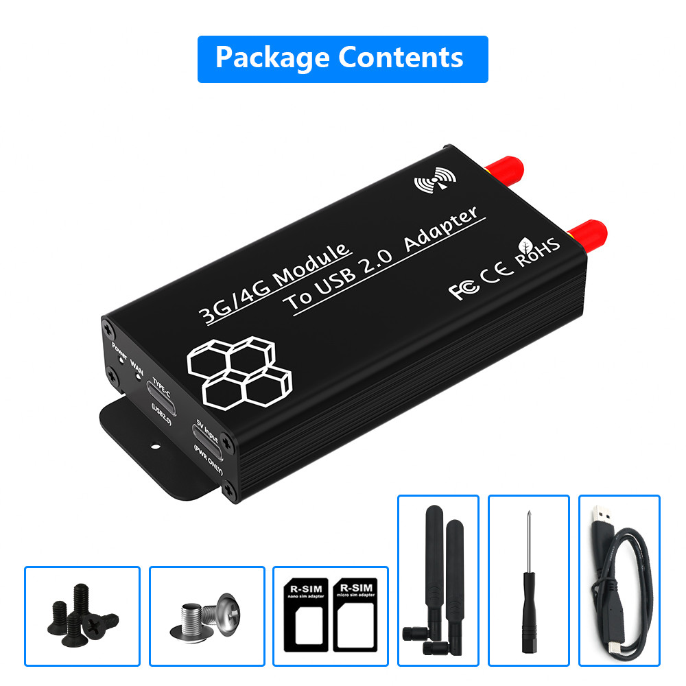 4G Wireless Mini PCI-E To USB 2.0 TYPE C Adapter ODM