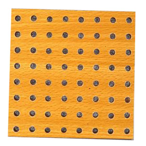 Fireproof Wooden Acoustic Perforated MDF Panels For Wall And Ceiling
