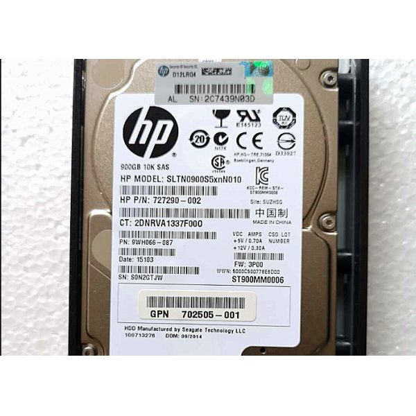 HP Hard Disk 3PAR QR496A 697389-001 5697-1288 900GB 6G SAS 10K 2.5 1 Year Warranty