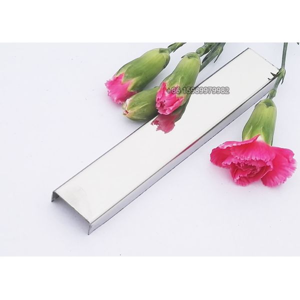 8k Mirror Stainless Steel U Trim Antiscratch Polished Effect