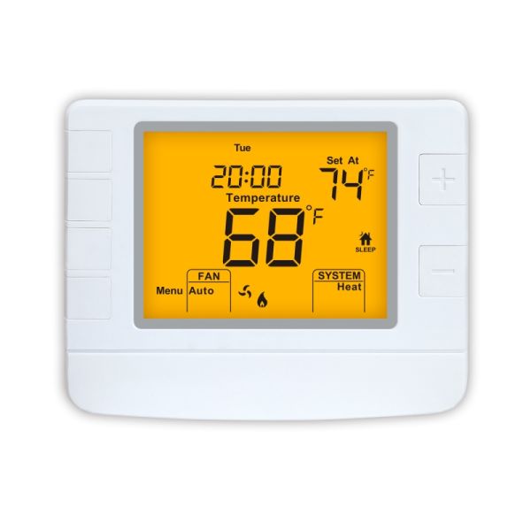 Riseem 24V HVAC Temperature Control Simplified 7 Day Programmable Thermostat for Conventional Applications