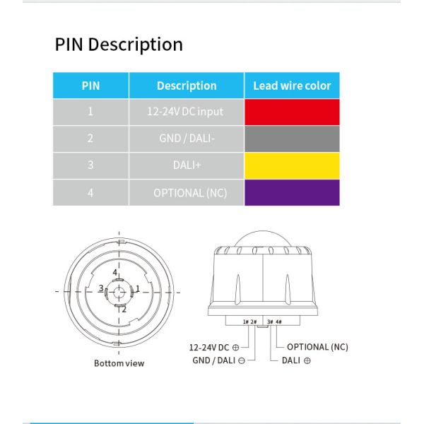 Zhaga book18 based CASAMBI BLE mesh PIR motion sensor, DALI-2 output, self-contained "application controller", self-contained DALI-2 bus power supply,
