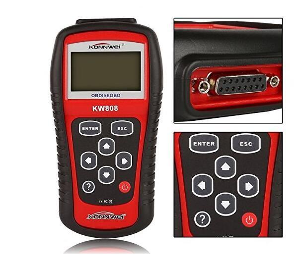Quality KONNWEI Kw808 Eobd Obdii Car Auto Vehicle Engine Fault Diagnostic Built - In Obd2 DTC Lookup Library for sale