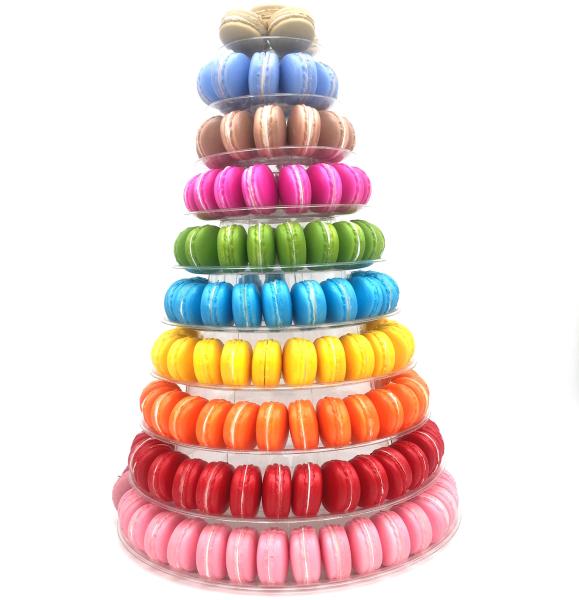 Quality Retail online order 10 tier macaron tower stand for display with Acrylic base for sale
