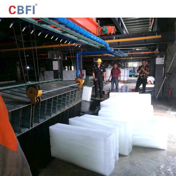 Quality 100 Tons Large Industrial Coil Tube Evaporator For Block Ice Making Machine Plant Sudan Tropical Area for sale