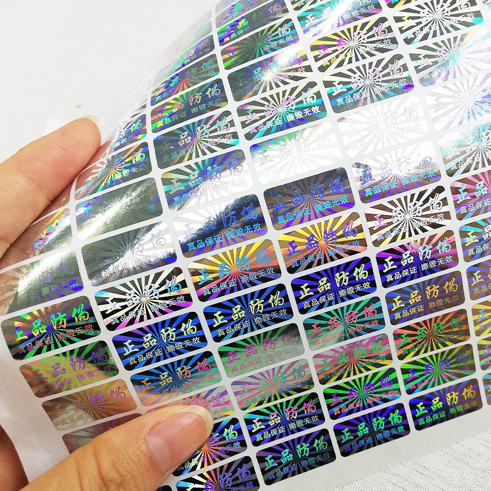 Anti Counterfeit CMYK Color Tamper Evident Security Labels