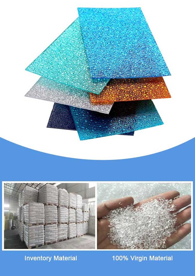 Impact Resistant 4mm Transparent Corrugated Polycarbonate Sheet