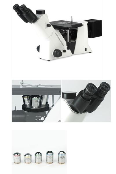 Quality Trinocular Inverted Metallurgical Microscope Adjustable 10X-22mm Eyepiece for sale
