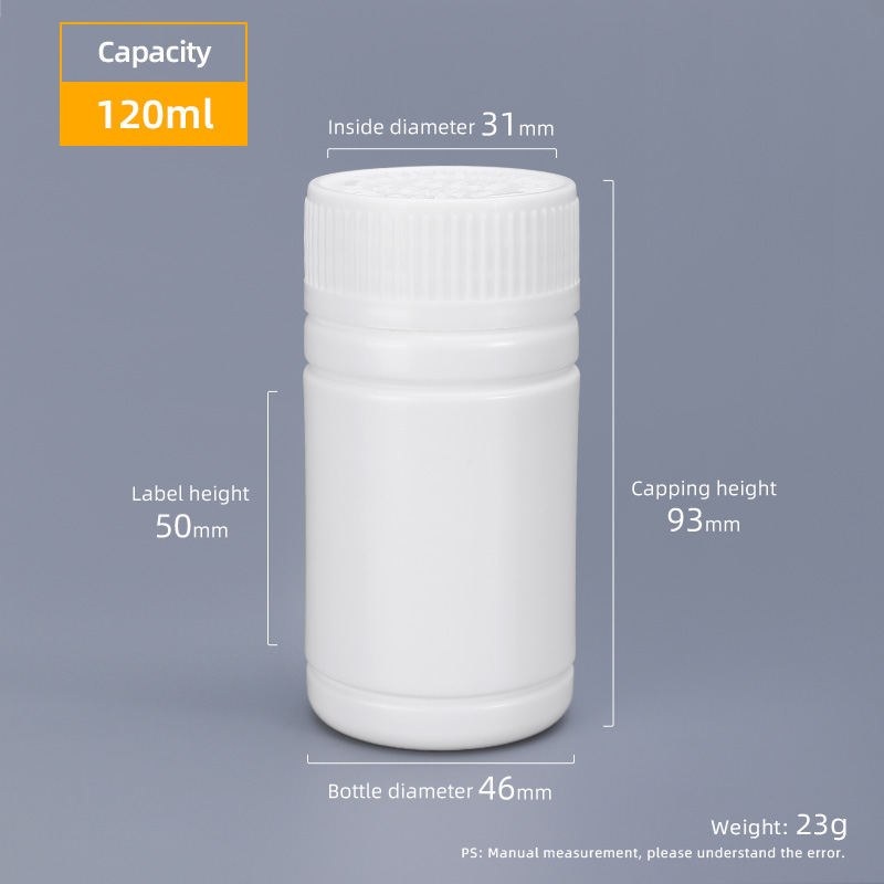 Thicken 60ml-225ml White Hdpe Plastic Pill Bottles with Screw Cap and Tamper Lid