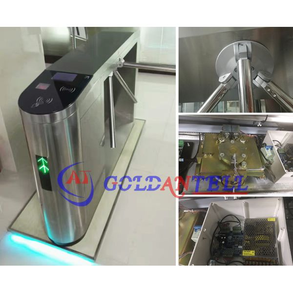 RFID controlled semi automatic tripod turnstile mechanism with Turnstile Motor