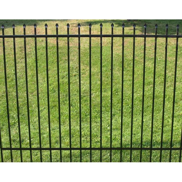 Decorative Wrought Iron Fence Panels , H2.1m 3 Rail Metal Fence