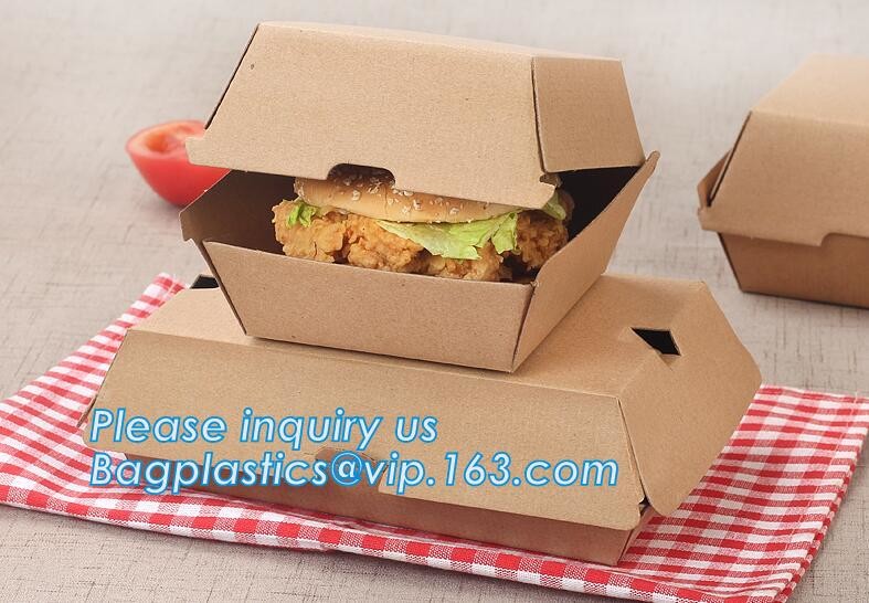 kraft paper sandwich box with window ,triangle sandwich box for packaging,Cardboard Box With Clear Window Burger Sandwic