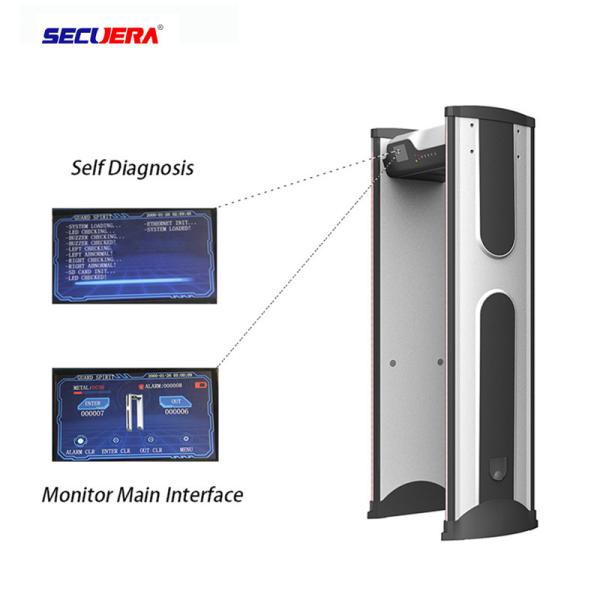 Quality LCD Display Walk Through Temperature Detector Gate 0-99 Adjustable Sensitivity for sale