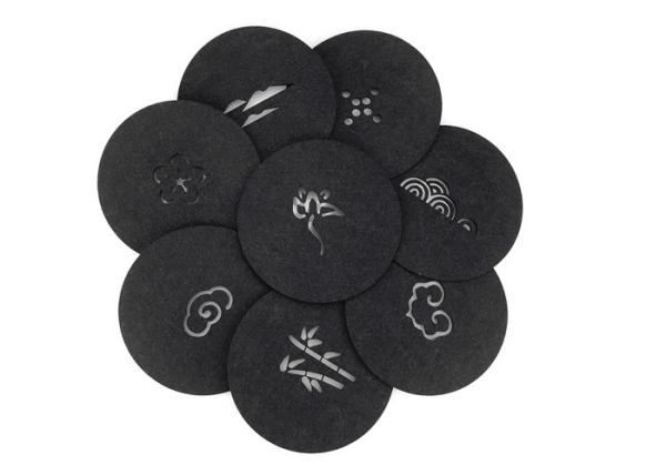Quality 10cm Wool Felt Coaster Environmentally Friendly Degradable Materials for sale