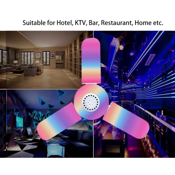 SMD2835 Bluetooth Light Bulbs With Speaker 10m Remote Control