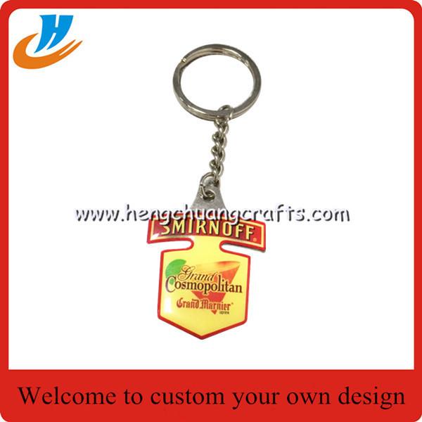 K004 Dog tag metal keychain keyring soft enamel technology with custom design