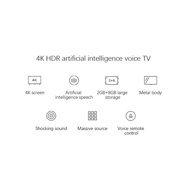 Global Version Xiaomi Mi TV 43 Inch 4K Smart TV Remote Control 3840x2160 2GB Ram 8GB Rom Xiaomi Smart TV 4K