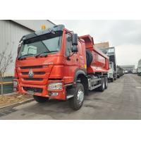 LHD 6×6 10wheels ZZ3257V4357B1R 380HP Red All-drive HOWO Tipper Truck High for sale