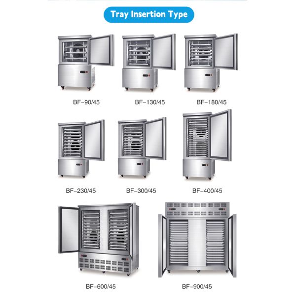 -45℃ 5 Trays Food Blast Chiller And Shock Freezer Blast Freezer For Meat Chicken Dough