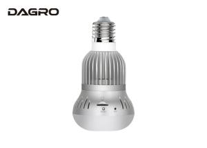 Fisheye 960P / 1536P Led Bulb Security Camera , Double Lights Bulb Wireless Spy Camera