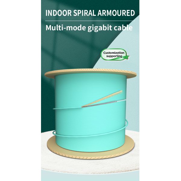 Flexible Spiral Steel Tube Armored Anti Rat Bite Fiber Optic Cable with Custom Length