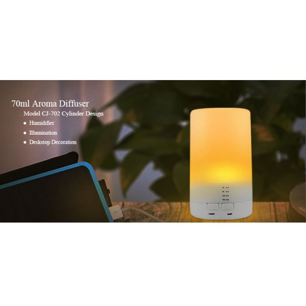 Desktop 70ml USB Essential Oil Aroma Diffuser With LED Light