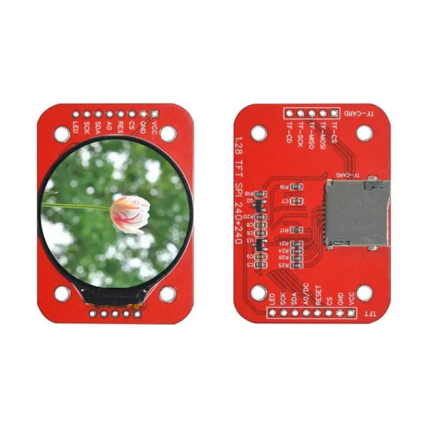 TFT round display module 1.28 inch ,240X240 , SPI ,view angle is all ,driving IC GC9D01