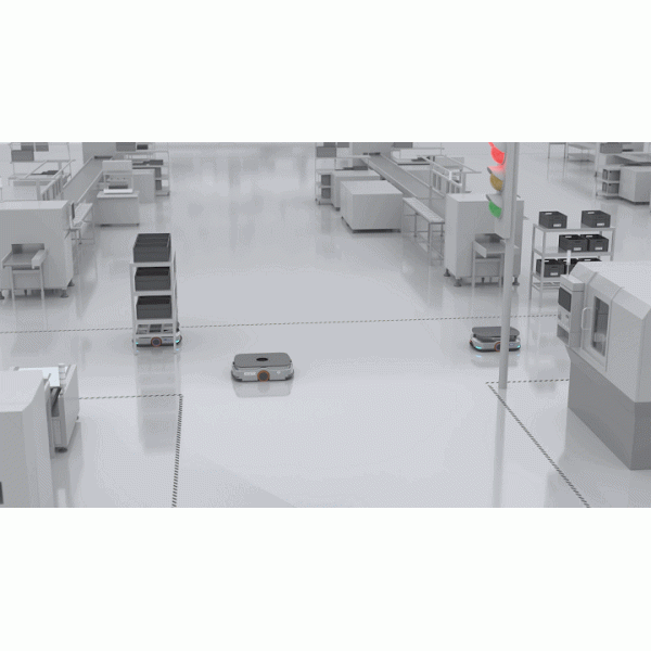 Electromagnetic Brake AGV Automated Guided Vehicle with Lithium Iron Phosphate Battery and ±5mm Movement Accuracy for Warehousing