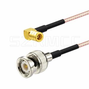 China RG316 RF Coaxial Cable , BNC to Right Angle SMB DAB Digital Radio Antenna Adapter Cable on sale