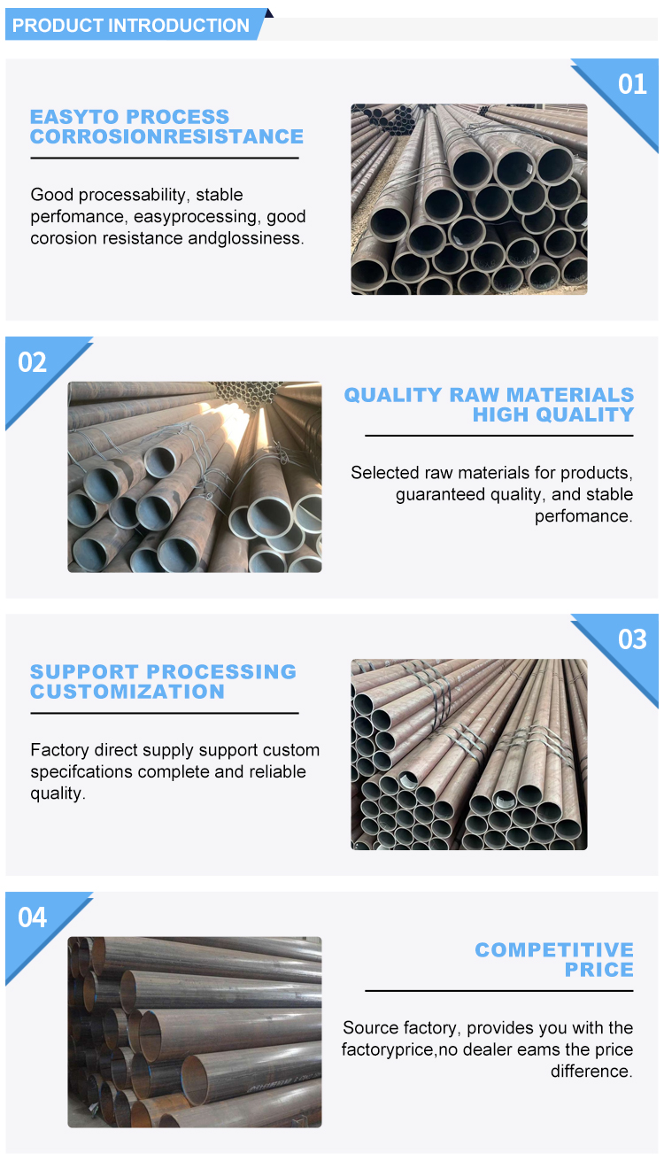 OEM Duty Free 6m Length Welding Processing Service Q195 Q215 Q235 SS400 S235 Seamless Carbon Steel Pipe for Suppliers