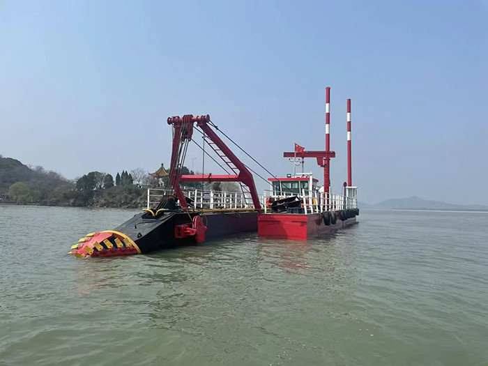 Custom Built Mud Csd Dredger Boat With A Red Color Tailored To Your Dredging Requirements