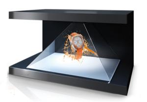 China Inverted Triangle Pyramid 3D Holographic Display Android 270 Degree Long Lifetime wholesale