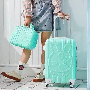 Glamorous Getaways: Fashionable Girls' Travel Set with Integrated Beauty