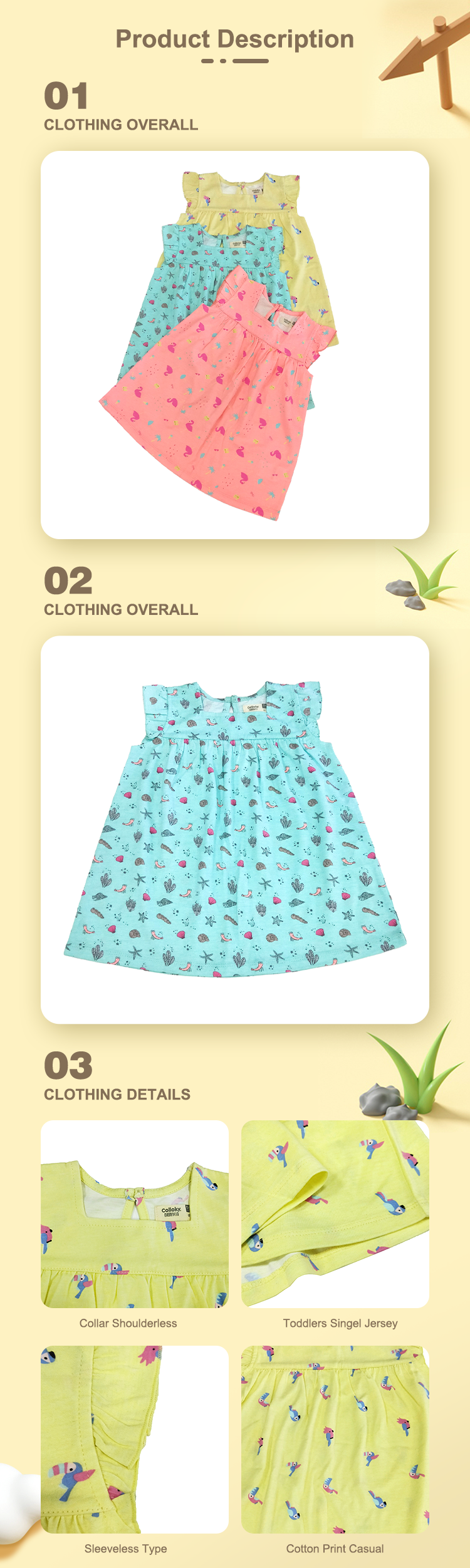 Sleeveless Cool Casual Jersey Cotton Summer Toddler Skirt for 12 Month Baby Girls