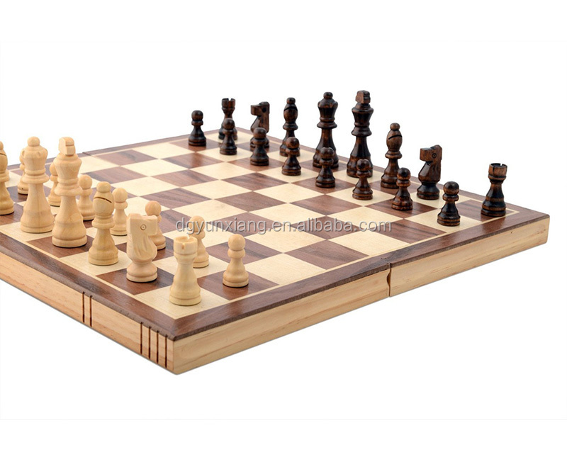 International wooden chess board