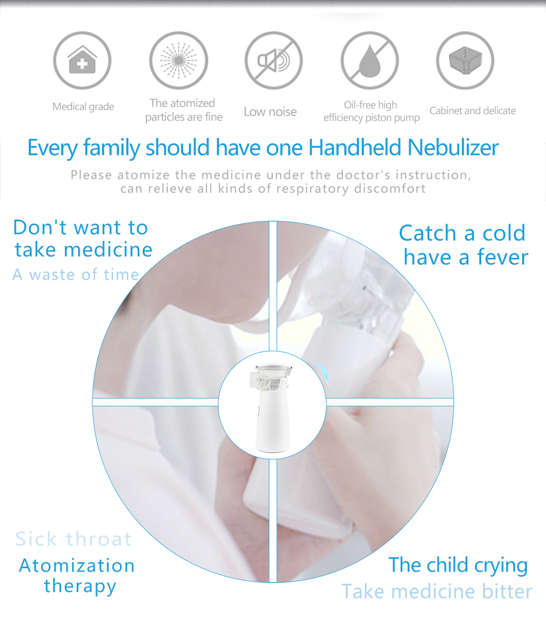High-tech Portable Compressed Nebulizer Portable Mesh Nebulizer