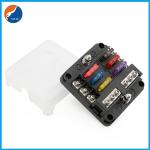 6 Way 176g Marine Fuse Block With Negative Bus LED Indicator 12-16AWG