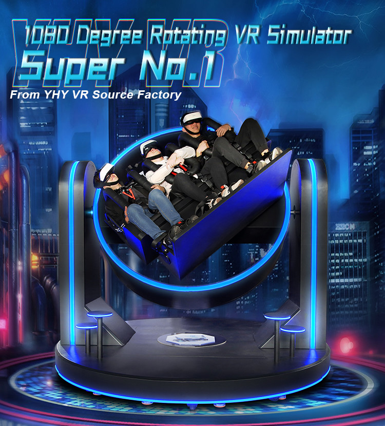 Indoor Playground 9D VR Simulator 3 Seats Immersive Experience Gaming Set