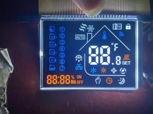 China Custom Negative 12 O Clock VA LCD Display Transmissive Digit Graphic Lcd Glass Va Panel For Thermostat wholesale
