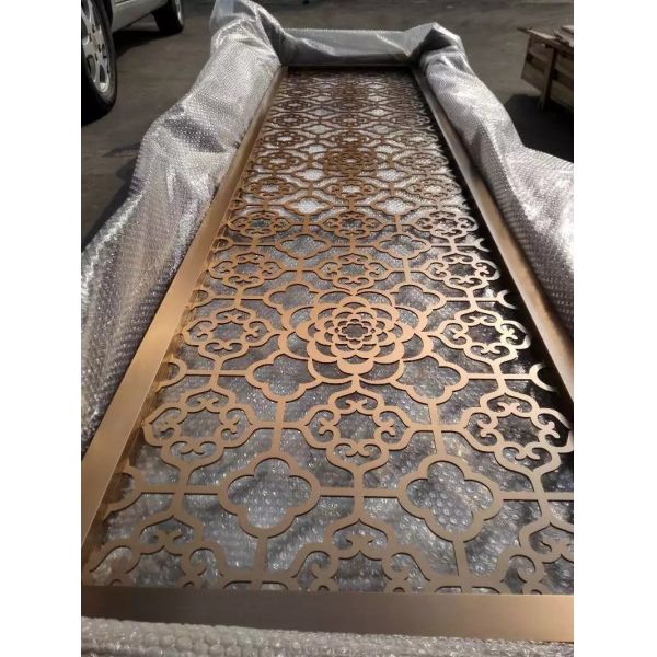 Hairline Rose Gold Stainless Steel Perforated Panels For Facade/Wall Cladding/ Curtain Wall/Ceiling