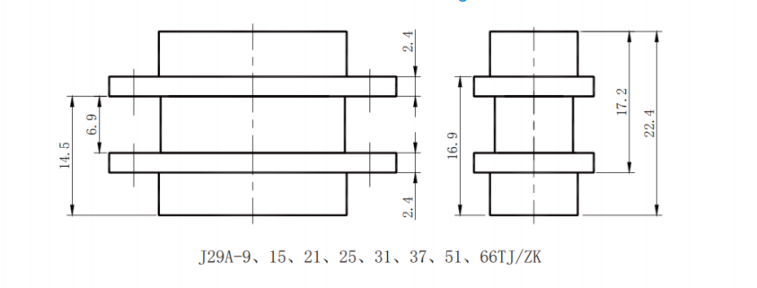 21 Pin Rectangular Electrical Connectors J29A Female Electrical Connectors J29A-21ZKP-50CM