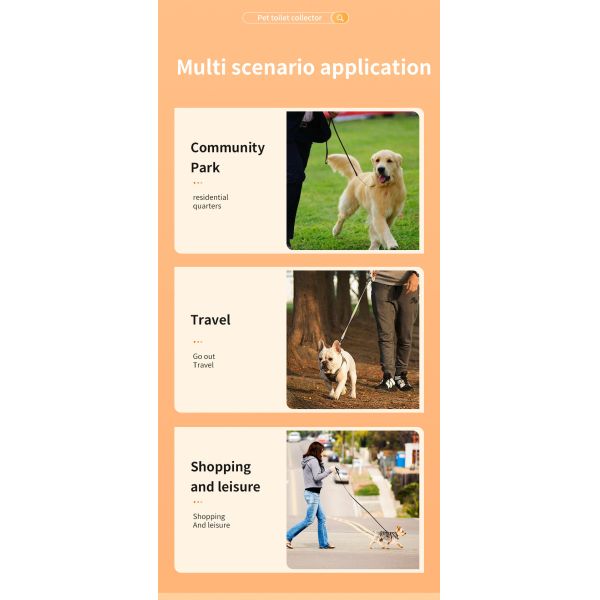 Plastic Pet Accessories Eco Friendly Portable Dog Poop Scooper Orange