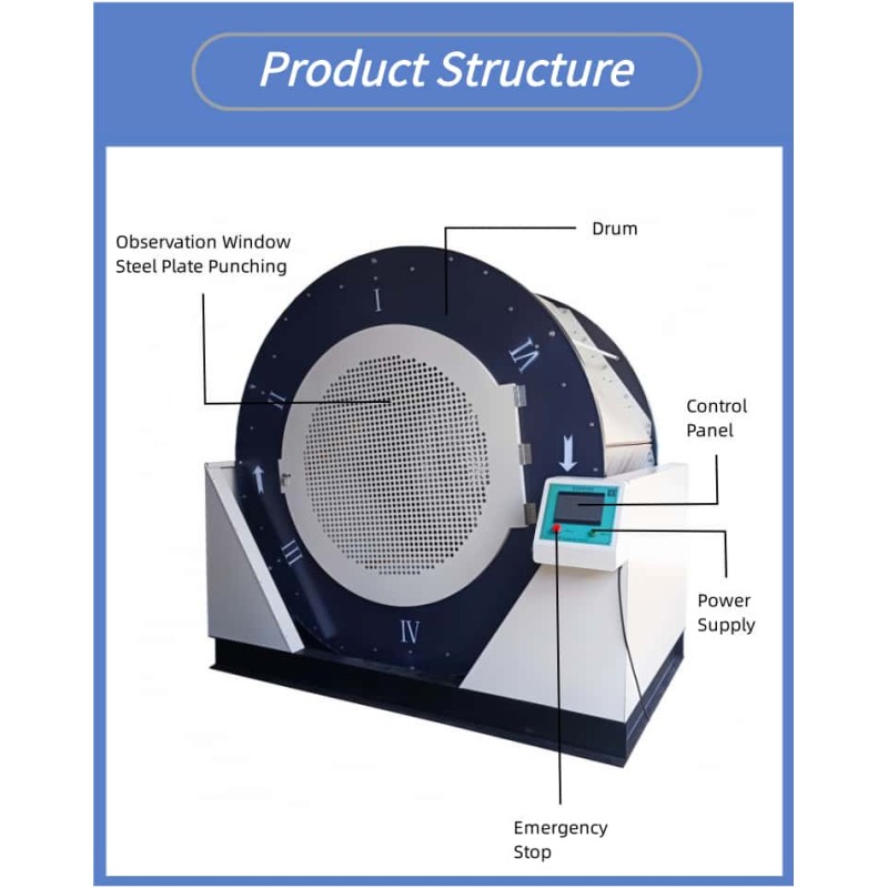 HUAKAI High Quality Luggage Box Drum Tumbling Tester Rolling Impact Testing Machine
